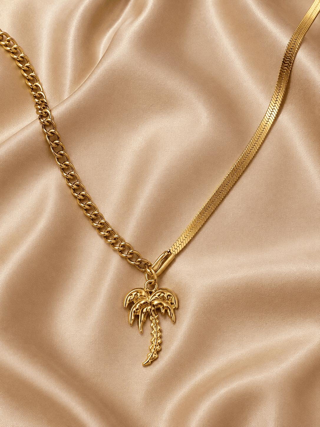 The Serene Necklace, modern gold jewelry